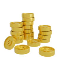 Gold coin icon 3d png