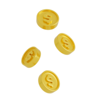 Gold coin icon 3d png