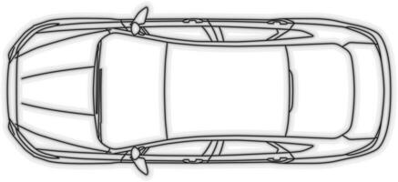 Top view car vector