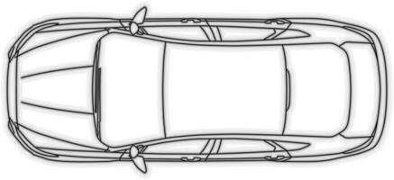 Top view car vector