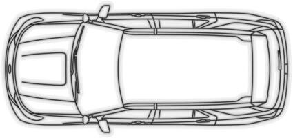 Top view car vector