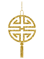 Chinesisch Neu Jahr Dekoration Gold funkeln Design Element png