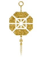 Chinesisch Neu Jahr Dekoration Gold funkeln Design Element png