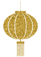 Chinese nieuw jaar lantaarn teken symbool decoratie goud schitteren ontwerp element png