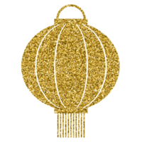 chinês Novo ano lanterna placa símbolo decoração ouro brilhar Projeto elemento png