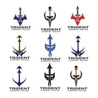 Trident logo template vector illustration