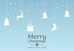 Merry Christmas and Happy New Year background for Greeting cards vector text Lettering