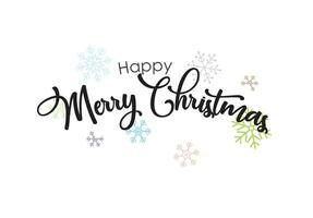 Merry christmas and happy new year text card vector