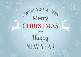 Merry Christmas and Happy New Year background for Greeting cards vector text Lettering