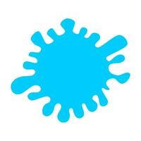 blue simple splash flat element vector