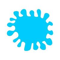 blue simple splash flat element vector