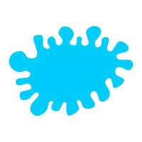 blue simple splash flat element vector