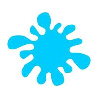 blue simple splash flat element vector