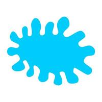 blue simple splash flat element vector