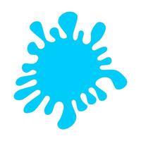 blue simple splash flat element vector