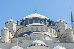 Architectural details of Sultan Ahmet or Sultanahmet or Blue Mosque photo