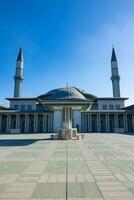 Ali Kuscu Mosque view from courtyard. Modern mosque architecture photo