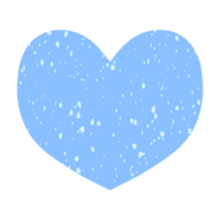 Blue heart with texture icon png