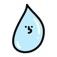 blue water drop cartoon icon png