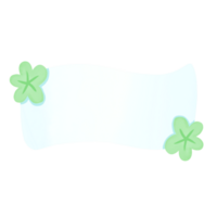 Blume Text Etikett. Aquarell Stil png