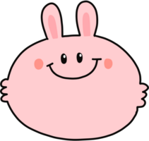 rosado Conejo Pascua de Resurrección dibujos animados personaje png