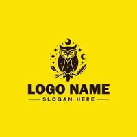 Owl logo for company, business, community, team logo and icon symbol clean flat modern minimalist business logo design editable vector