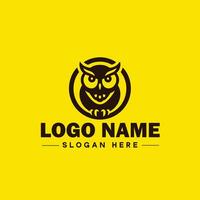 búho logo para compañía, negocio, comunidad, equipo logo y icono símbolo limpiar plano moderno minimalista negocio logo diseño editable vector