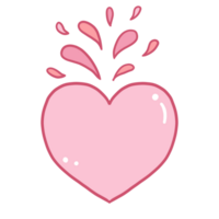 Pink Heart love cartoon png