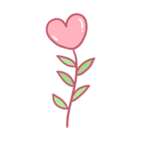 Pink heart valentine. cartoon style png