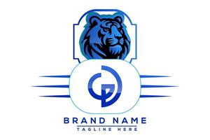 Tiger DG Blue logo Design. Vector logo design for business.