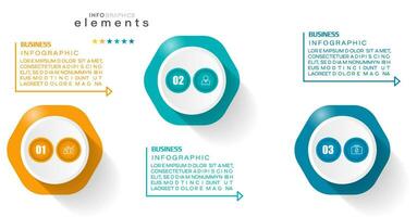 Infographic design template with icons and 3 options or steps. vector