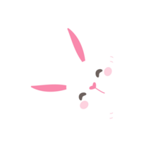 une dessin animé lapin cache derrière coloré décoré Pâques des œufs pendant le Pâques Oeuf festival. png