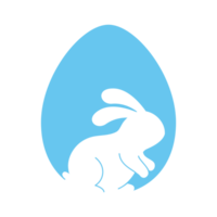 Conejo silueta en Pascua de Resurrección huevo antecedentes saludo tarjeta decorativo elementos png