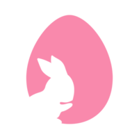 Hase Silhouette auf Ostern Ei Hintergrund Gruß Karte dekorativ Elemente png