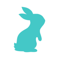 silhouet van de Pasen konijn in divers poseert. Pasen ei festival groet kaart decoratief elementen png