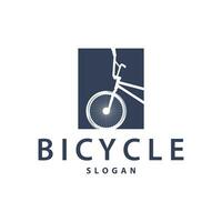 Bicycle logo design bicycle sport club simple vintage black silhouette template illustration vector