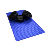 3d rendering of gym fitness lifting weights and mattress png