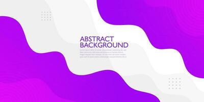 Modern purple geometric business banner design. Creative banner design with fluid wave shapes and lines on white background for template. Simple horizontal banner. Eps10 vector