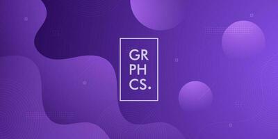 Dynamic purple gradient abstract background with circle pattern and wave shape. Purple gradient colorful background. Eps10 vector