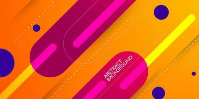 Abstract colorful dynamic bright orange gradient geometric background. Trendy colorful element gradation with circle pattern. Dynamic banner concept. Eps10 vector