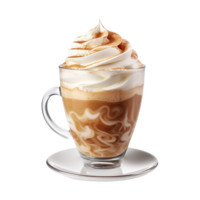 AI generated Coffee ice cream isolated on transparent background png