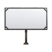 AI generated Blank Road sign board isolated on transparent background png