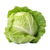 AI generated Green Cabbage isolated on transparent background png