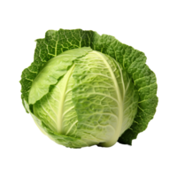 AI generated Green Cabbage isolated on transparent background png