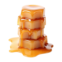 AI generated Caramel candies isolated on transparent background png