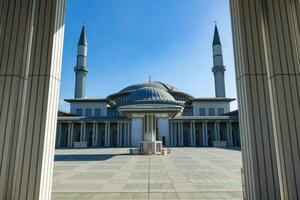 Ali Kuscu Mosque in Istanbul Airport. Modern islamic architecture photo