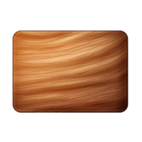 ai généré rectangle bouton avec en bois texture png isolé sur transparent Contexte