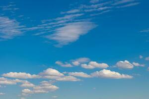 Partly cloudy sky background photo. photo