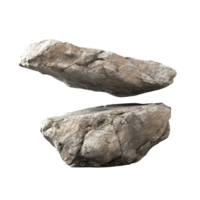 AI generated Flying flat surface stone png isolated on transparent background