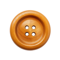 AI generated Round wooden button png isolated on transparent background